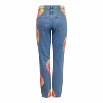 ONLY Retro Mom Fit Flower Jeans Jagger Blue